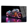 Neon Enerjisi: Fütüristik Motosiklet Cam Tablo Duvar Dekoru cam tablo, duvar sanatı, modern dekorasyon, soyut sanat, cam sanat eserleri, iç mekan dekorasyonu, ofis dekorasyonu, ev dekorasyonu, restoran dekorasyonu, cafe dekorasyonu, cam baskı, UV baskı, estetik duvar sanatı