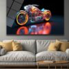 Neon Işıklı Fütüristik Motosiklet: Dinamik Cam Tablo Duvar Dekoru cam tablo, duvar sanatı, modern dekorasyon, soyut sanat, cam sanat eserleri, iç mekan dekorasyonu, ofis dekorasyonu, ev dekorasyonu, restoran dekorasyonu, cafe dekorasyonu, cam baskı, UV baskı, estetik duvar sanatı