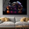 Neon Hızın Dansı: Fütüristik Motosiklet Modern Cam Tablo Duvar Dekoru cam tablo, duvar sanatı, modern dekorasyon, soyut sanat, cam sanat eserleri, iç mekan dekorasyonu, ofis dekorasyonu, ev dekorasyonu, restoran dekorasyonu, cafe dekorasyonu, cam baskı, UV baskı, estetik duvar sanatı