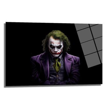 Joker'in Asi Ruhu: Heath Ledger Temalı Cam Tablo - Glazella
