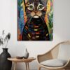 Renkli Mozaik Kedi: Modern Sanat Temperli Cam Tablo Duvar Dekoru cam tablo, duvar sanatı, modern dekorasyon, soyut sanat, cam sanat eserleri, iç mekan dekorasyonu, ofis dekorasyonu, ev dekorasyonu, restoran dekorasyonu, cafe dekorasyonu, cam baskı, UV baskı, estetik duvar sanatı