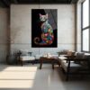 Rengarenk Mozaik Kedi: Canlı Sanat Temperli Cam Tablo Duvar Dekoru cam tablo, duvar sanatı, modern dekorasyon, soyut sanat, cam sanat eserleri, iç mekan dekorasyonu, ofis dekorasyonu, ev dekorasyonu, restoran dekorasyonu, cafe dekorasyonu, cam baskı, UV baskı, estetik duvar sanatı