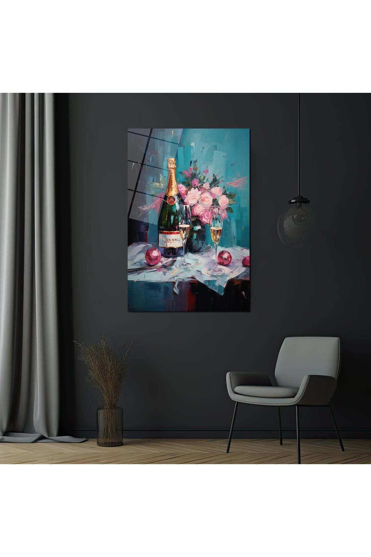 Şampanya ve Güller: Kutlamanın Zarafeti Cam Tablo Duvar Dekoru cam tablo, duvar sanatı, modern dekorasyon, soyut sanat, cam sanat eserleri, iç mekan dekorasyonu, ofis dekorasyonu, ev dekorasyonu, restoran dekorasyonu, cafe dekorasyonu, cam baskı, UV baskı, estetik duvar sanatı