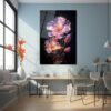 Ethereal Işıltı: Modern Cam Tablo ile Parlayan Kristal Çiçekler Duvar Dekoru cam tablo, duvar sanatı, modern dekorasyon, soyut sanat, cam sanat eserleri, iç mekan dekorasyonu, ofis dekorasyonu, ev dekorasyonu, restoran dekorasyonu, cafe dekorasyonu, cam baskı, UV baskı, estetik duvar sanatı