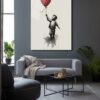 Kalp Balonlu Çocuk: Umut ve Kaybın Banksy Esintili Cam Tablosu Duvar Dekoru cam tablo, duvar sanatı, modern dekorasyon, soyut sanat, cam sanat eserleri, iç mekan dekorasyonu, ofis dekorasyonu, ev dekorasyonu, restoran dekorasyonu, cafe dekorasyonu, cam baskı, UV baskı, estetik duvar sanatı