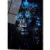 Mavi Alev Gözlü Aslan: Modern Sanat Temperli Cam Tablo Duvar Dekoru cam tablo, duvar sanatı, modern dekorasyon, soyut sanat, cam sanat eserleri, iç mekan dekorasyonu, ofis dekorasyonu, ev dekorasyonu, restoran dekorasyonu, cafe dekorasyonu, cam baskı, UV baskı, estetik duvar sanatı