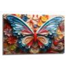 Rengarenk Kelebek Dansı: 3D Quilling Sanatı Temperli Cam Tablo - Glazella Rengarenk Kelebek Dansı: 3D Quilling Sanatı Temperli Cam Tablo - Glazella