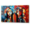 Renkli Uyum: Modern Soyut Kadın Figürleri Cam Tablo Duvar Dekoru cam tablo, duvar sanatı, modern dekorasyon, soyut sanat, cam sanat eserleri, iç mekan dekorasyonu, ofis dekorasyonu, ev dekorasyonu, restoran dekorasyonu, cafe dekorasyonu, cam baskı, UV baskı, estetik duvar sanatı