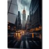 New York Işıkları: Yağmurlu Gece Empire State Cam Tablo Duvar Dekoru cam tablo, duvar sanatı, modern dekorasyon, soyut sanat, cam sanat eserleri, iç mekan dekorasyonu, ofis dekorasyonu, ev dekorasyonu, restoran dekorasyonu, cafe dekorasyonu, cam baskı, UV baskı, estetik duvar sanatı