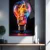 Enerji Patlaması: Renkli Işık Ampulü Modern Temperli Cam Tablo Duvar Dekoru cam tablo, duvar sanatı, modern dekorasyon, soyut sanat, cam sanat eserleri, iç mekan dekorasyonu, ofis dekorasyonu, ev dekorasyonu, restoran dekorasyonu, cafe dekorasyonu, cam baskı, UV baskı, estetik duvar sanatı