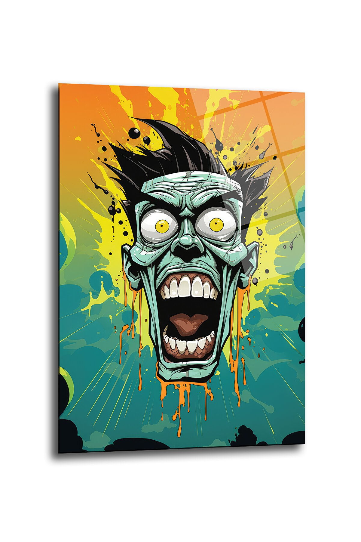 Urban Scream: Canlı Renkli Pop Art Cam Tablo | Modern Duvar Dekorasyonu Duvar Dekoru cam tablo, duvar sanatı, modern dekorasyon, soyut sanat, cam sanat eserleri, iç mekan dekorasyonu, ofis dekorasyonu, ev dekorasyonu, restoran dekorasyonu, cafe dekorasyonu, cam baskı, UV baskı, estetik duvar sanatı