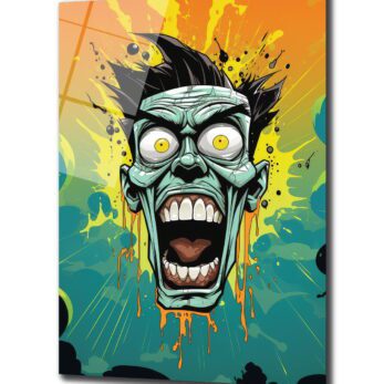 Urban Scream: Canlı Renkli Pop Art Cam Tablo | Modern Duvar Dekorasyonu - Glazella