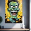 Çığlık Atan Enerji: Pop Art Zombi Temalı Modern Cam Tablo Duvar Dekoru cam tablo, duvar sanatı, modern dekorasyon, soyut sanat, cam sanat eserleri, iç mekan dekorasyonu, ofis dekorasyonu, ev dekorasyonu, restoran dekorasyonu, cafe dekorasyonu, cam baskı, UV baskı, estetik duvar sanatı