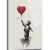Kalp Balonlu Çocuk: Umut ve Kaybın Banksy Esintili Cam Tablosu Duvar Dekoru cam tablo, duvar sanatı, modern dekorasyon, soyut sanat, cam sanat eserleri, iç mekan dekorasyonu, ofis dekorasyonu, ev dekorasyonu, restoran dekorasyonu, cafe dekorasyonu, cam baskı, UV baskı, estetik duvar sanatı