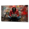 Siber Güç ve Sanat: Kırmızı Kapüşonlu Hacker Modern Cam Tablo Duvar Dekoru cam tablo, duvar sanatı, modern dekorasyon, soyut sanat, cam sanat eserleri, iç mekan dekorasyonu, ofis dekorasyonu, ev dekorasyonu, restoran dekorasyonu, cafe dekorasyonu, cam baskı, UV baskı, estetik duvar sanatı