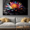 Gökkuşağı Lotus: Büyüleyici Renkleriyle Modern Cam Tablo Duvar Dekoru cam tablo, duvar sanatı, modern dekorasyon, soyut sanat, cam sanat eserleri, iç mekan dekorasyonu, ofis dekorasyonu, ev dekorasyonu, restoran dekorasyonu, cafe dekorasyonu, cam baskı, UV baskı, estetik duvar sanatı