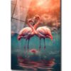 Aşkın Dansı: Romantik Flamingo Çifti Cam Tablo Duvar Dekoru cam tablo, duvar sanatı, modern dekorasyon, soyut sanat, cam sanat eserleri, iç mekan dekorasyonu, ofis dekorasyonu, ev dekorasyonu, restoran dekorasyonu, cafe dekorasyonu, cam baskı, UV baskı, estetik duvar sanatı