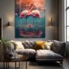 Aşkın Dansı: Romantik Flamingo Çifti Cam Tablo Duvar Dekoru cam tablo, duvar sanatı, modern dekorasyon, soyut sanat, cam sanat eserleri, iç mekan dekorasyonu, ofis dekorasyonu, ev dekorasyonu, restoran dekorasyonu, cafe dekorasyonu, cam baskı, UV baskı, estetik duvar sanatı