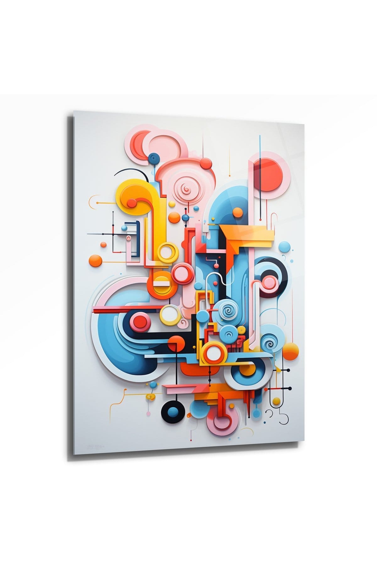 Dinamik Bağlantılar: Modern Soyut Geometrik Cam Tablo Duvar Dekoru cam tablo, duvar sanatı, modern dekorasyon, soyut sanat, cam sanat eserleri, iç mekan dekorasyonu, ofis dekorasyonu, ev dekorasyonu, restoran dekorasyonu, cafe dekorasyonu, cam baskı, UV baskı, estetik duvar sanatı