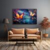 Fantastik Kelebekler: Modern Sanat Parlak Cam Tablo Duvar Dekoru cam tablo, duvar sanatı, modern dekorasyon, soyut sanat, cam sanat eserleri, iç mekan dekorasyonu, ofis dekorasyonu, ev dekorasyonu, restoran dekorasyonu, cafe dekorasyonu, cam baskı, UV baskı, estetik duvar sanatı