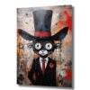 Gizemli Centilmen Kedi: Urban Sanat Cam Tablo Duvar Dekoru cam tablo, duvar sanatı, modern dekorasyon, soyut sanat, cam sanat eserleri, iç mekan dekorasyonu, ofis dekorasyonu, ev dekorasyonu, restoran dekorasyonu, cafe dekorasyonu, cam baskı, UV baskı, estetik duvar sanatı