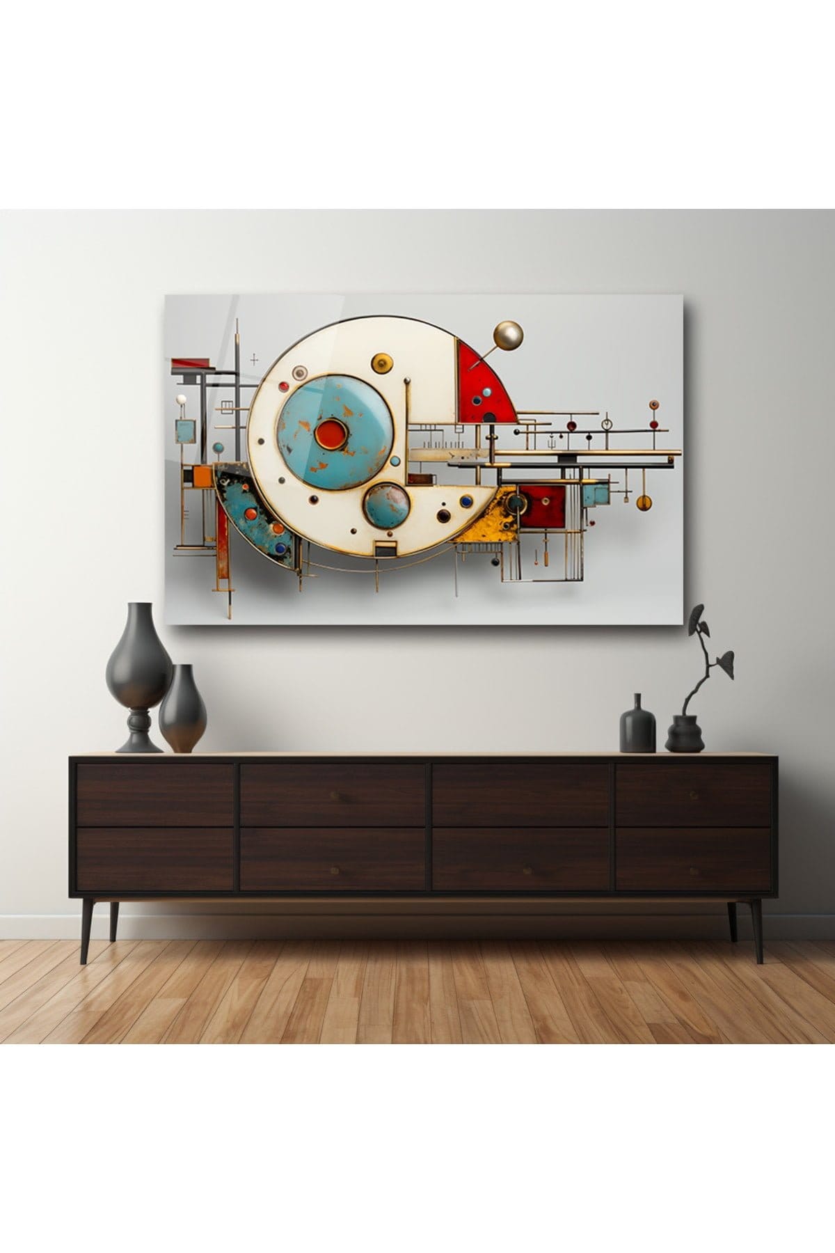Kozmik Rota: Modern Geometrik Soyut Cam Tablo Duvar Dekoru cam tablo, duvar sanatı, modern dekorasyon, soyut sanat, cam sanat eserleri, iç mekan dekorasyonu, ofis dekorasyonu, ev dekorasyonu, restoran dekorasyonu, cafe dekorasyonu, cam baskı, UV baskı, estetik duvar sanatı