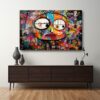 Renkli İsyan: Modern Street Art Temperli Cam Tablo Duvar Dekoru cam tablo, duvar sanatı, modern dekorasyon, soyut sanat, cam sanat eserleri, iç mekan dekorasyonu, ofis dekorasyonu, ev dekorasyonu, restoran dekorasyonu, cafe dekorasyonu, cam baskı, UV baskı, estetik duvar sanatı