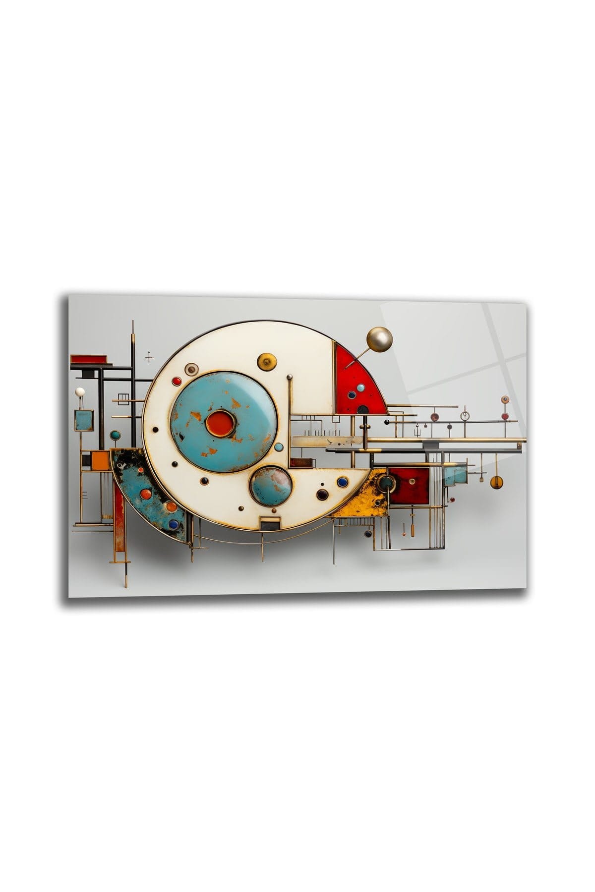Kozmik Rota: Modern Geometrik Soyut Cam Tablo Duvar Dekoru cam tablo, duvar sanatı, modern dekorasyon, soyut sanat, cam sanat eserleri, iç mekan dekorasyonu, ofis dekorasyonu, ev dekorasyonu, restoran dekorasyonu, cafe dekorasyonu, cam baskı, UV baskı, estetik duvar sanatı