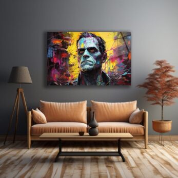 Dinamik İfade: Pop Art Modern Cam Tablo - Glazella