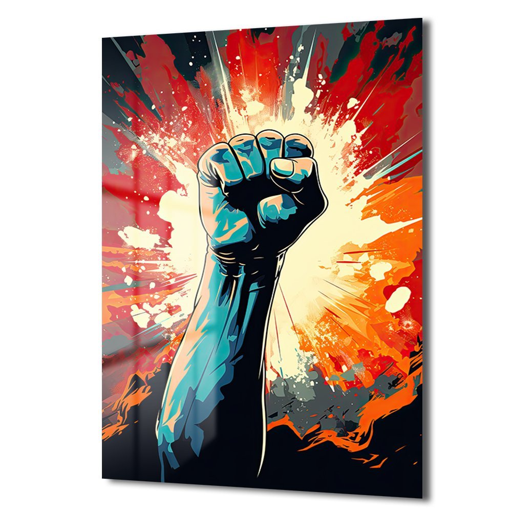 Yükselen Güç: Dinamik Pop Art Enerjisi Cam Tablo Duvar Dekoru cam tablo, duvar sanatı, modern dekorasyon, soyut sanat, cam sanat eserleri, iç mekan dekorasyonu, ofis dekorasyonu, ev dekorasyonu, restoran dekorasyonu, cafe dekorasyonu, cam baskı, UV baskı, estetik duvar sanatı