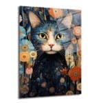 Mistik Kedi Bahçesi: Canlı Renkli Temperli Cam Tablo Duvar Dekoru cam tablo, duvar sanatı, modern dekorasyon, soyut sanat, cam sanat eserleri, iç mekan dekorasyonu, ofis dekorasyonu, ev dekorasyonu, restoran dekorasyonu, cafe dekorasyonu, cam baskı, UV baskı, estetik duvar sanatı