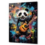 Rockstar Panda: Renkli Sıçramalarla Enerjik Cam Tablo Duvar Dekoru cam tablo, duvar sanatı, modern dekorasyon, soyut sanat, cam sanat eserleri, iç mekan dekorasyonu, ofis dekorasyonu, ev dekorasyonu, restoran dekorasyonu, cafe dekorasyonu, cam baskı, UV baskı, estetik duvar sanatı