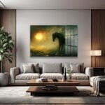 Ay Işığında Efsanevi At: Güç ve Özgürlüğün Temperli Cam Tablosu Duvar Dekoru cam tablo, duvar sanatı, modern dekorasyon, soyut sanat, cam sanat eserleri, iç mekan dekorasyonu, ofis dekorasyonu, ev dekorasyonu, restoran dekorasyonu, cafe dekorasyonu, cam baskı, UV baskı, estetik duvar sanatı