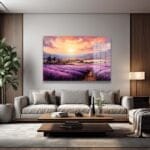 Provence Gün Batımı: Büyüleyici Lavanta Tarlaları Cam Tablo Duvar Dekoru cam tablo, duvar sanatı, modern dekorasyon, soyut sanat, cam sanat eserleri, iç mekan dekorasyonu, ofis dekorasyonu, ev dekorasyonu, restoran dekorasyonu, cafe dekorasyonu, cam baskı, UV baskı, estetik duvar sanatı