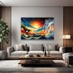 Sonsuz Enerji: Soyut Manzara Cam Tablo Duvar Dekoru cam tablo, duvar sanatı, modern dekorasyon, soyut sanat, cam sanat eserleri, iç mekan dekorasyonu, ofis dekorasyonu, ev dekorasyonu, restoran dekorasyonu, cafe dekorasyonu, cam baskı, UV baskı, estetik duvar sanatı