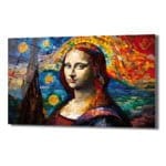 Mona Lisa'nın Yıldızlı Gecesi: Mozaik Cam Tablo Duvar Dekoru cam tablo, duvar sanatı, modern dekorasyon, soyut sanat, cam sanat eserleri, iç mekan dekorasyonu, ofis dekorasyonu, ev dekorasyonu, restoran dekorasyonu, cafe dekorasyonu, cam baskı, UV baskı, estetik duvar sanatı