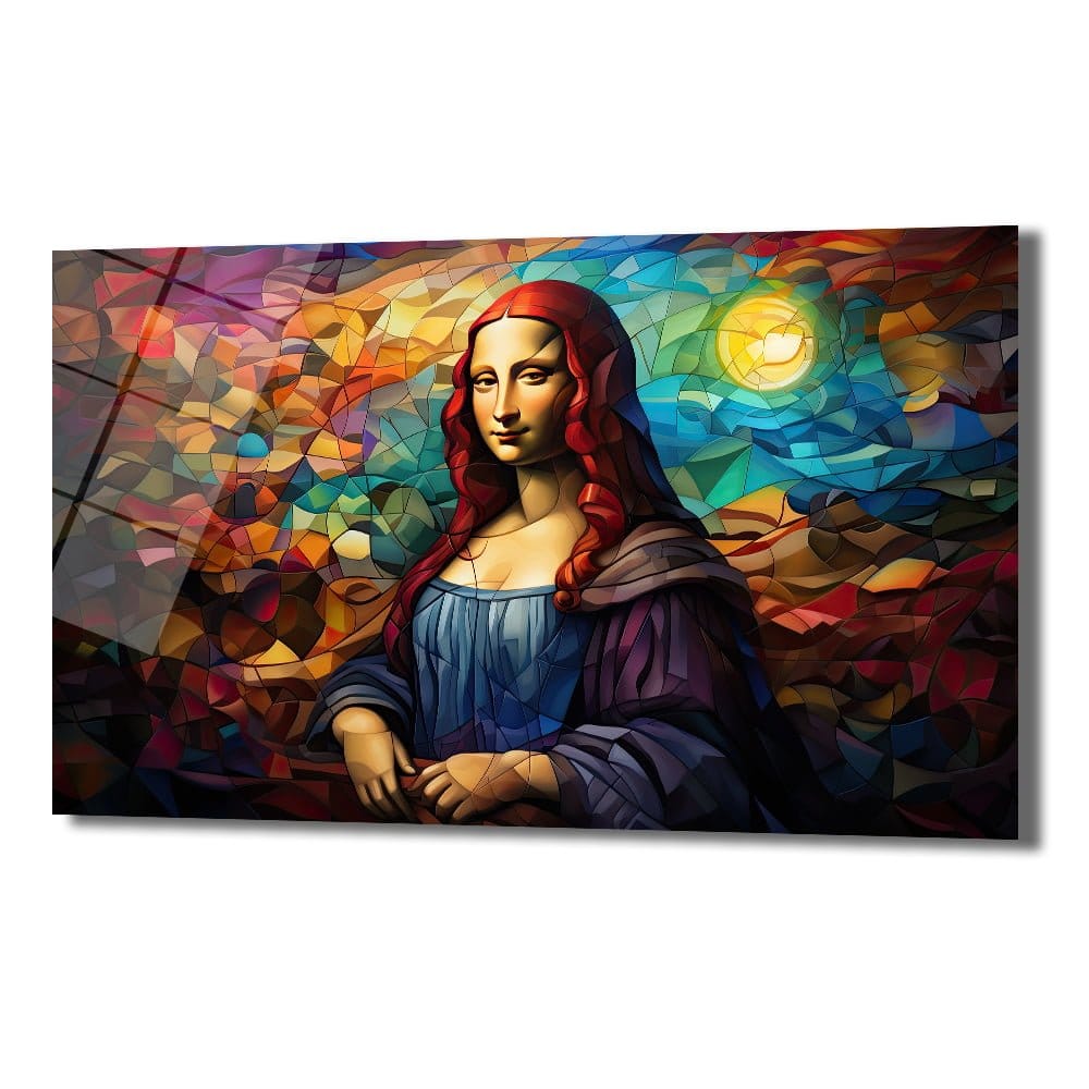 Mona Lisa'nın Renkli Yeniden Doğuşu: Modern Mozaik Cam Tablo Duvar Dekoru cam tablo, duvar sanatı, modern dekorasyon, soyut sanat, cam sanat eserleri, iç mekan dekorasyonu, ofis dekorasyonu, ev dekorasyonu, restoran dekorasyonu, cafe dekorasyonu, cam baskı, UV baskı, estetik duvar sanatı