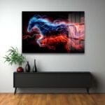 Sonsuz Enerji: Ateş ve Buz Atı Modern Cam Tablo Duvar Dekoru cam tablo, duvar sanatı, modern dekorasyon, soyut sanat, cam sanat eserleri, iç mekan dekorasyonu, ofis dekorasyonu, ev dekorasyonu, restoran dekorasyonu, cafe dekorasyonu, cam baskı, UV baskı, estetik duvar sanatı