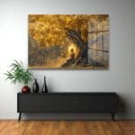 Huzurun Altın Işığı: Buddha Meditasyon Cam Tablo | Modern Duvar Dekorasyonu Duvar Dekoru cam tablo, duvar sanatı, modern dekorasyon, soyut sanat, cam sanat eserleri, iç mekan dekorasyonu, ofis dekorasyonu, ev dekorasyonu, restoran dekorasyonu, cafe dekorasyonu, cam baskı, UV baskı, estetik duvar sanatı