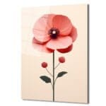 Minimalist Gelincik Zarafeti: Pembe Modern Cam Tablo Duvar Dekoru cam tablo, duvar sanatı, modern dekorasyon, soyut sanat, cam sanat eserleri, iç mekan dekorasyonu, ofis dekorasyonu, ev dekorasyonu, restoran dekorasyonu, cafe dekorasyonu, cam baskı, UV baskı, estetik duvar sanatı