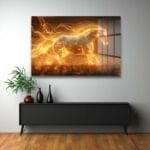 Alevden Enerji: Işıltılı At Koşusu Temperli Cam Tablo Duvar Dekoru cam tablo, duvar sanatı, modern dekorasyon, soyut sanat, cam sanat eserleri, iç mekan dekorasyonu, ofis dekorasyonu, ev dekorasyonu, restoran dekorasyonu, cafe dekorasyonu, cam baskı, UV baskı, estetik duvar sanatı