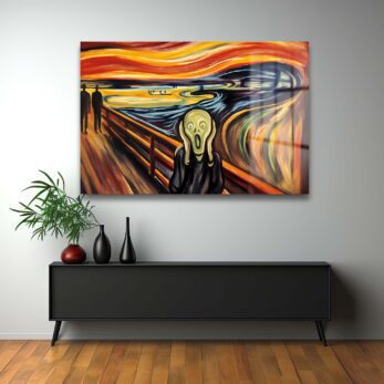 Çığlık Cam Tablo: Edvard Munch Eseri, Modern Duvar Dekorasyonu - Glazella