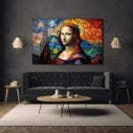 Mona Lisa'nın Yıldızlı Gecesi: Mozaik Cam Tablo Duvar Dekoru cam tablo, duvar sanatı, modern dekorasyon, soyut sanat, cam sanat eserleri, iç mekan dekorasyonu, ofis dekorasyonu, ev dekorasyonu, restoran dekorasyonu, cafe dekorasyonu, cam baskı, UV baskı, estetik duvar sanatı