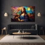 Mona Lisa'nın Renkli Yeniden Doğuşu: Modern Mozaik Cam Tablo Duvar Dekoru cam tablo, duvar sanatı, modern dekorasyon, soyut sanat, cam sanat eserleri, iç mekan dekorasyonu, ofis dekorasyonu, ev dekorasyonu, restoran dekorasyonu, cafe dekorasyonu, cam baskı, UV baskı, estetik duvar sanatı