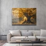 Huzurun Altın Işığı: Buddha Meditasyon Cam Tablo | Modern Duvar Dekorasyonu Duvar Dekoru cam tablo, duvar sanatı, modern dekorasyon, soyut sanat, cam sanat eserleri, iç mekan dekorasyonu, ofis dekorasyonu, ev dekorasyonu, restoran dekorasyonu, cafe dekorasyonu, cam baskı, UV baskı, estetik duvar sanatı