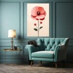 Minimalist Gelincik Zarafeti: Pembe Modern Cam Tablo Duvar Dekoru cam tablo, duvar sanatı, modern dekorasyon, soyut sanat, cam sanat eserleri, iç mekan dekorasyonu, ofis dekorasyonu, ev dekorasyonu, restoran dekorasyonu, cafe dekorasyonu, cam baskı, UV baskı, estetik duvar sanatı