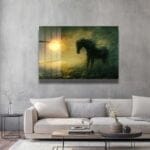 Ay Işığında Efsanevi At: Güç ve Özgürlüğün Temperli Cam Tablosu Duvar Dekoru cam tablo, duvar sanatı, modern dekorasyon, soyut sanat, cam sanat eserleri, iç mekan dekorasyonu, ofis dekorasyonu, ev dekorasyonu, restoran dekorasyonu, cafe dekorasyonu, cam baskı, UV baskı, estetik duvar sanatı