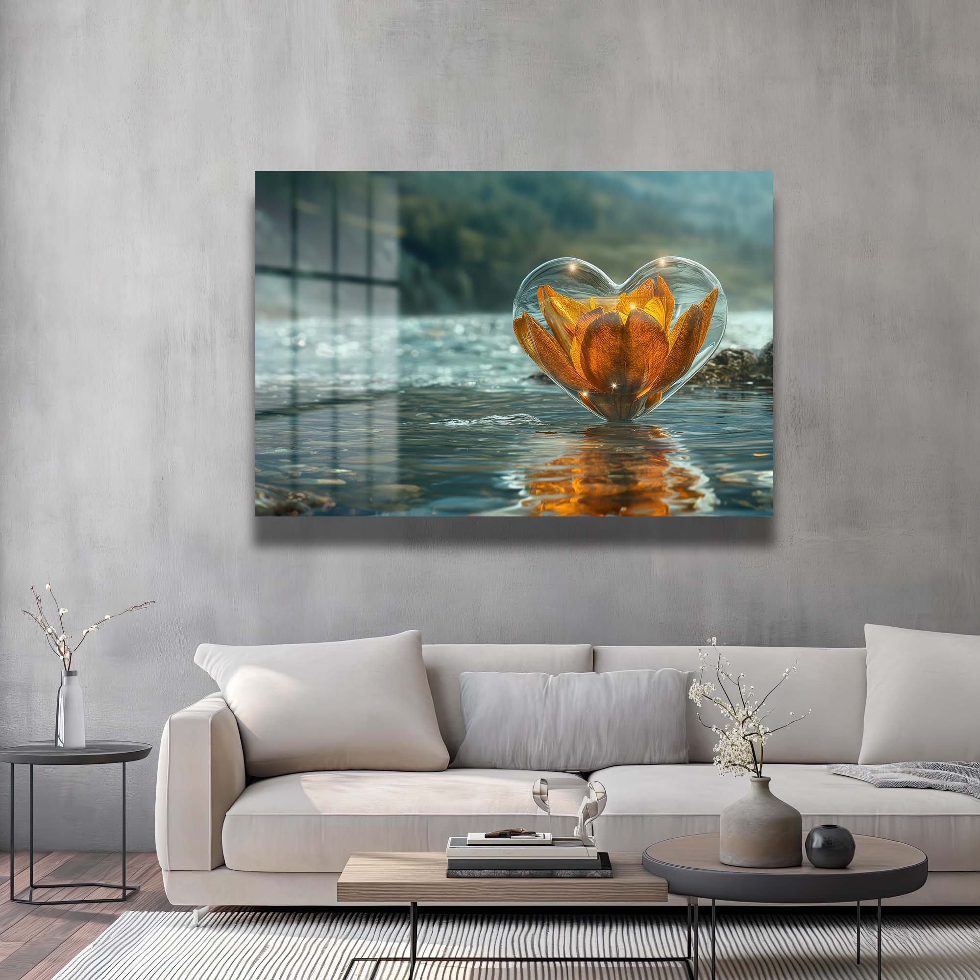 Aşkın Işıltısı: Kalp İçinde Lotus Çiçeği Cam Tablo Duvar Dekoru cam tablo, duvar sanatı, modern dekorasyon, soyut sanat, cam sanat eserleri, iç mekan dekorasyonu, ofis dekorasyonu, ev dekorasyonu, restoran dekorasyonu, cafe dekorasyonu, cam baskı, UV baskı, estetik duvar sanatı