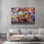 Çığlık Atan Renkler: Modern Graffiti Sanat Cam Tablo Duvar Dekoru cam tablo, duvar sanatı, modern dekorasyon, soyut sanat, cam sanat eserleri, iç mekan dekorasyonu, ofis dekorasyonu, ev dekorasyonu, restoran dekorasyonu, cafe dekorasyonu, cam baskı, UV baskı, estetik duvar sanatı