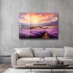 Provence Gün Batımı: Büyüleyici Lavanta Tarlaları Cam Tablo Duvar Dekoru cam tablo, duvar sanatı, modern dekorasyon, soyut sanat, cam sanat eserleri, iç mekan dekorasyonu, ofis dekorasyonu, ev dekorasyonu, restoran dekorasyonu, cafe dekorasyonu, cam baskı, UV baskı, estetik duvar sanatı